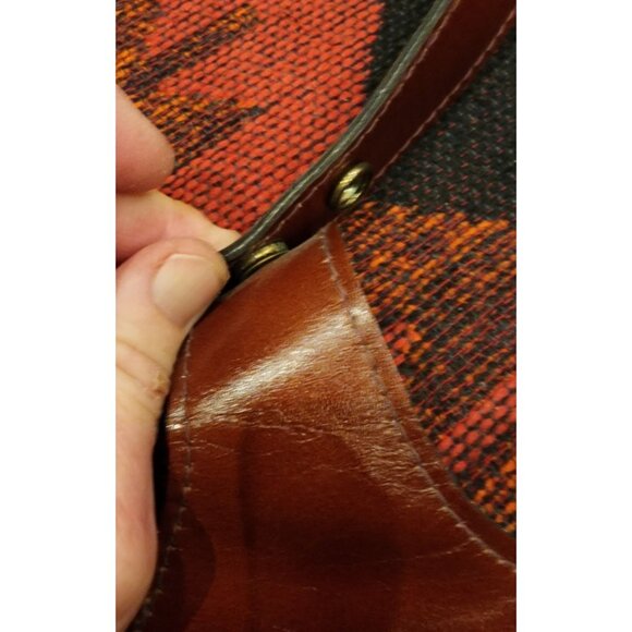 Vintage Brown Leather Crossbody Holster Shoulder Bag With Snap & Zipper Closures - Picture 11 of 15